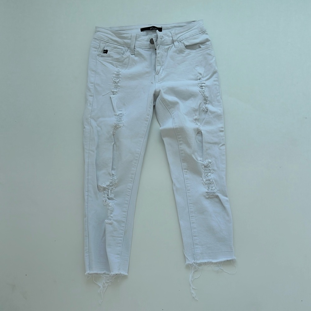 Lightly worn, Size 26, white, short jeans